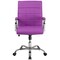 Emma and Oliver Mid-Back Vinyl Executive Swivel Office Chair with Chrome Base and Arms
